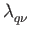 $ \lambda_{{q \nu}}^{}$