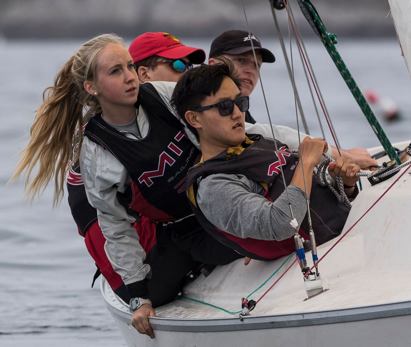 The MIT sailing team in competition