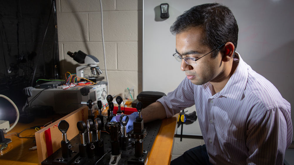Pranay Jain in a lab at MIT