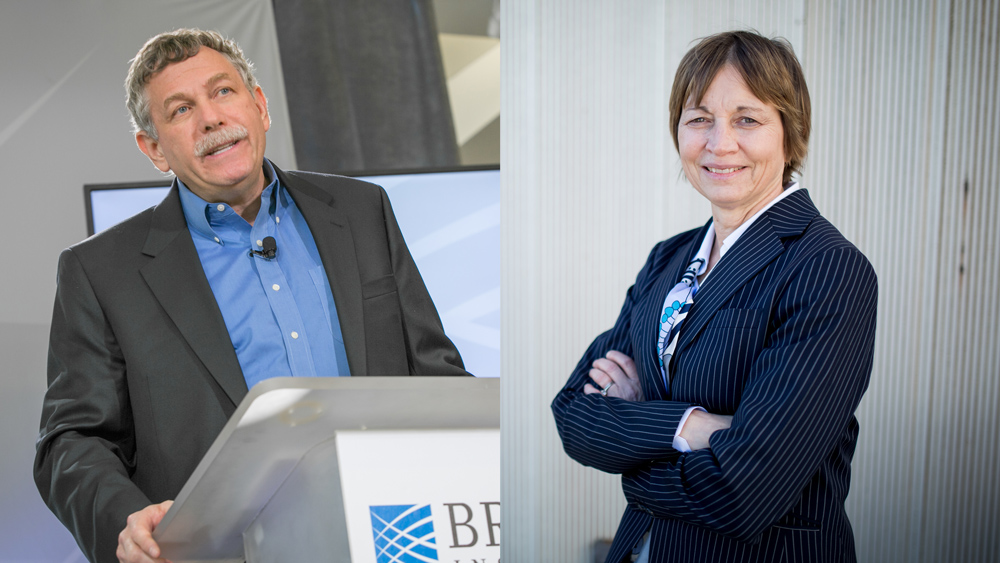 Broad Institute Director Eric Lander and Vice President for Research Maria Zuber