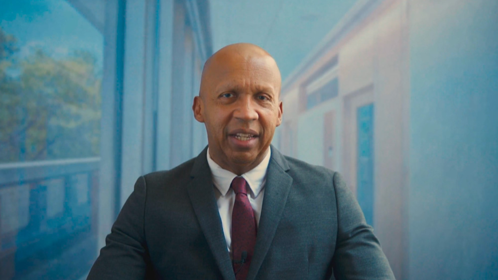 Bryan Stevenson addressing MIT's graduates via Zoom