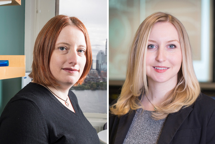 2 portrait photos of Professors Noelle Selin and Anne White