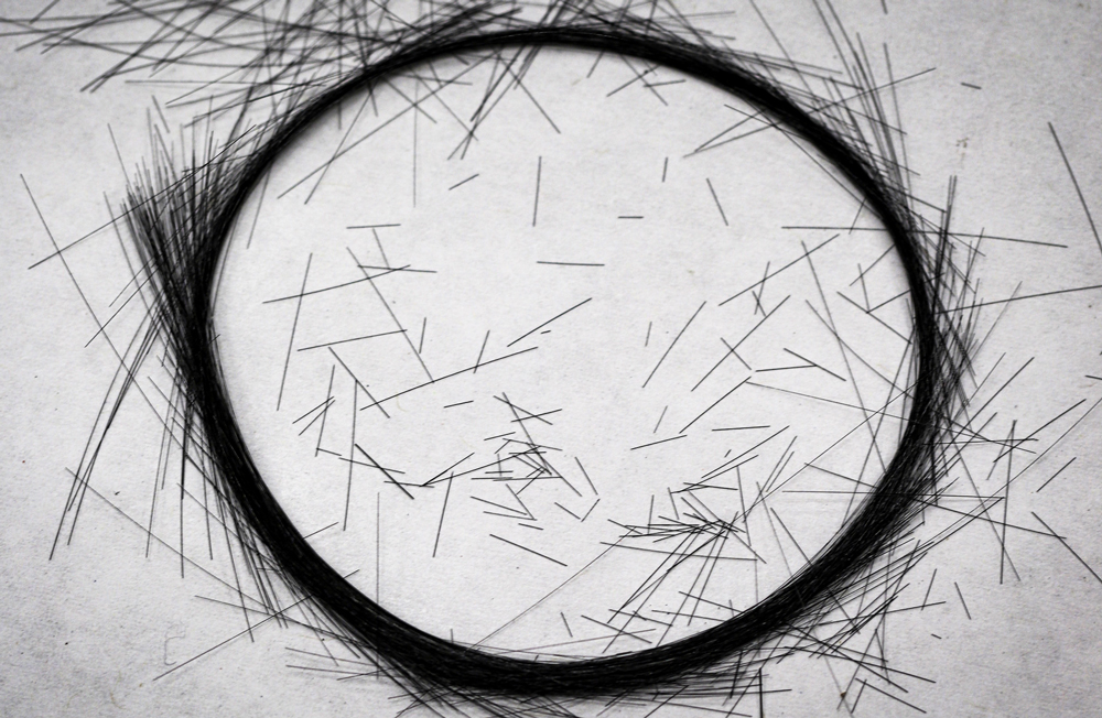 A circle of carbon fibers