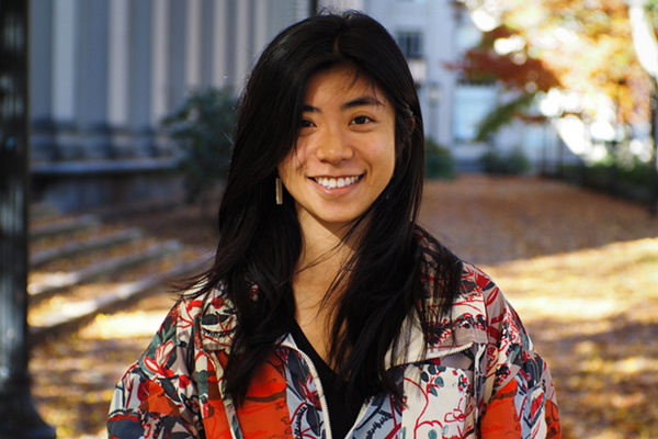Photo of graduate student Sarah Cen on MIT campus