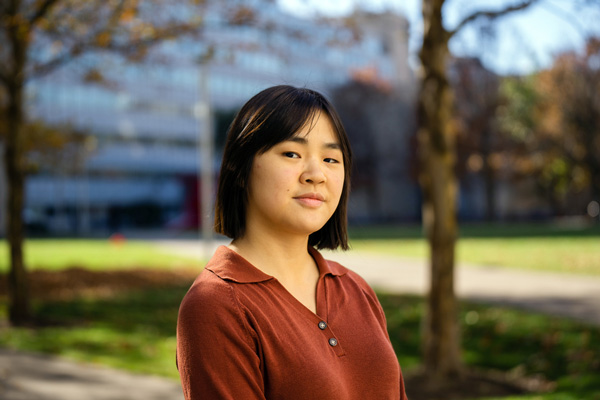 Teresa Gao standing outside at MIT