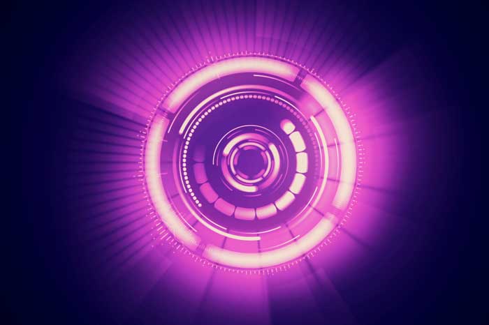 decorative image of pink glowing circles