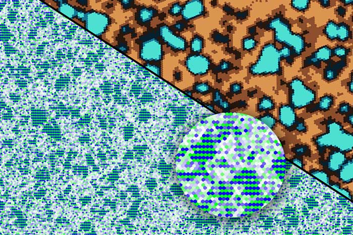 colorful close-up on aluminum