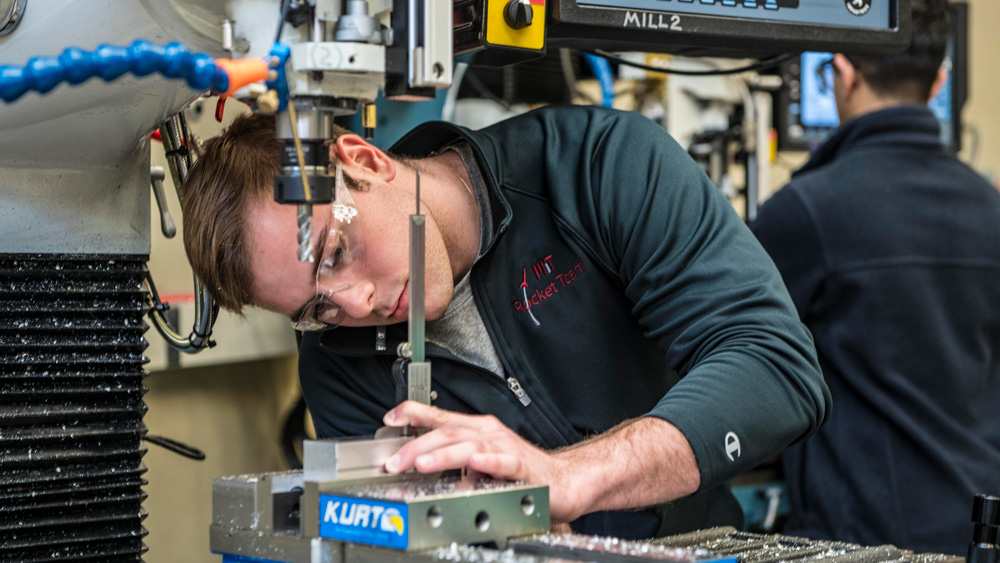 students in a maker space