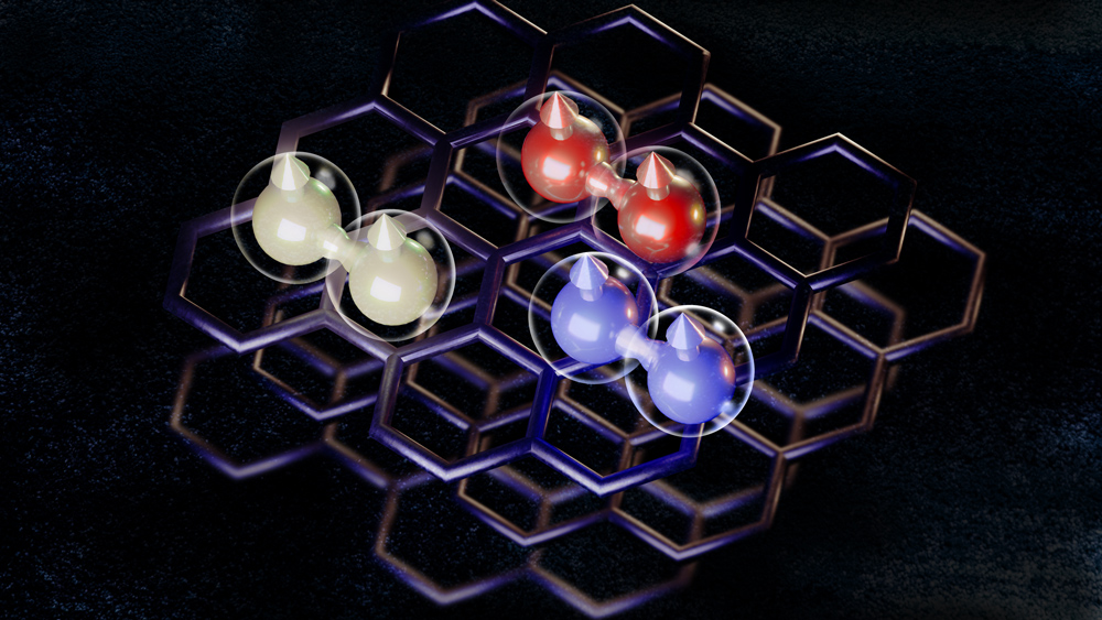 an artist’s impression of superconducting graphene