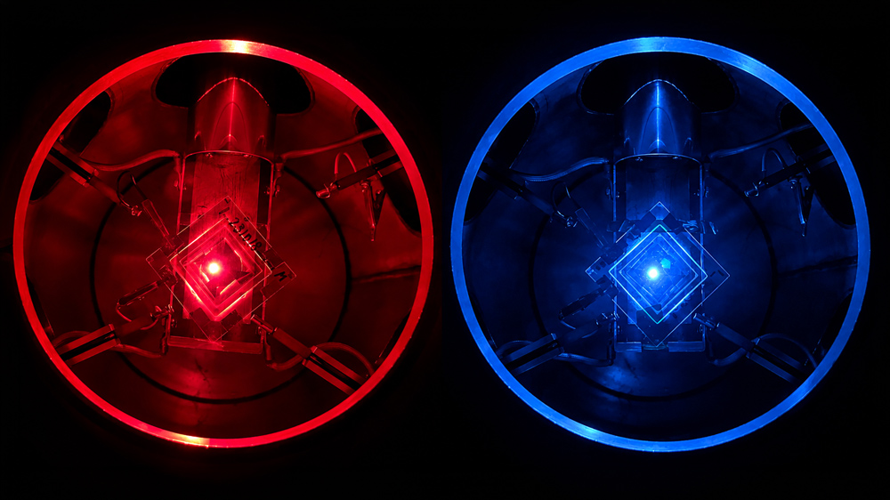 electrically-excited quantum dots, which emit extremely pure colored light