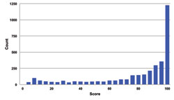 Distribution of Scores