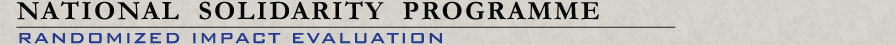 National Solidarity Programme - Randomized Impact Evaluation