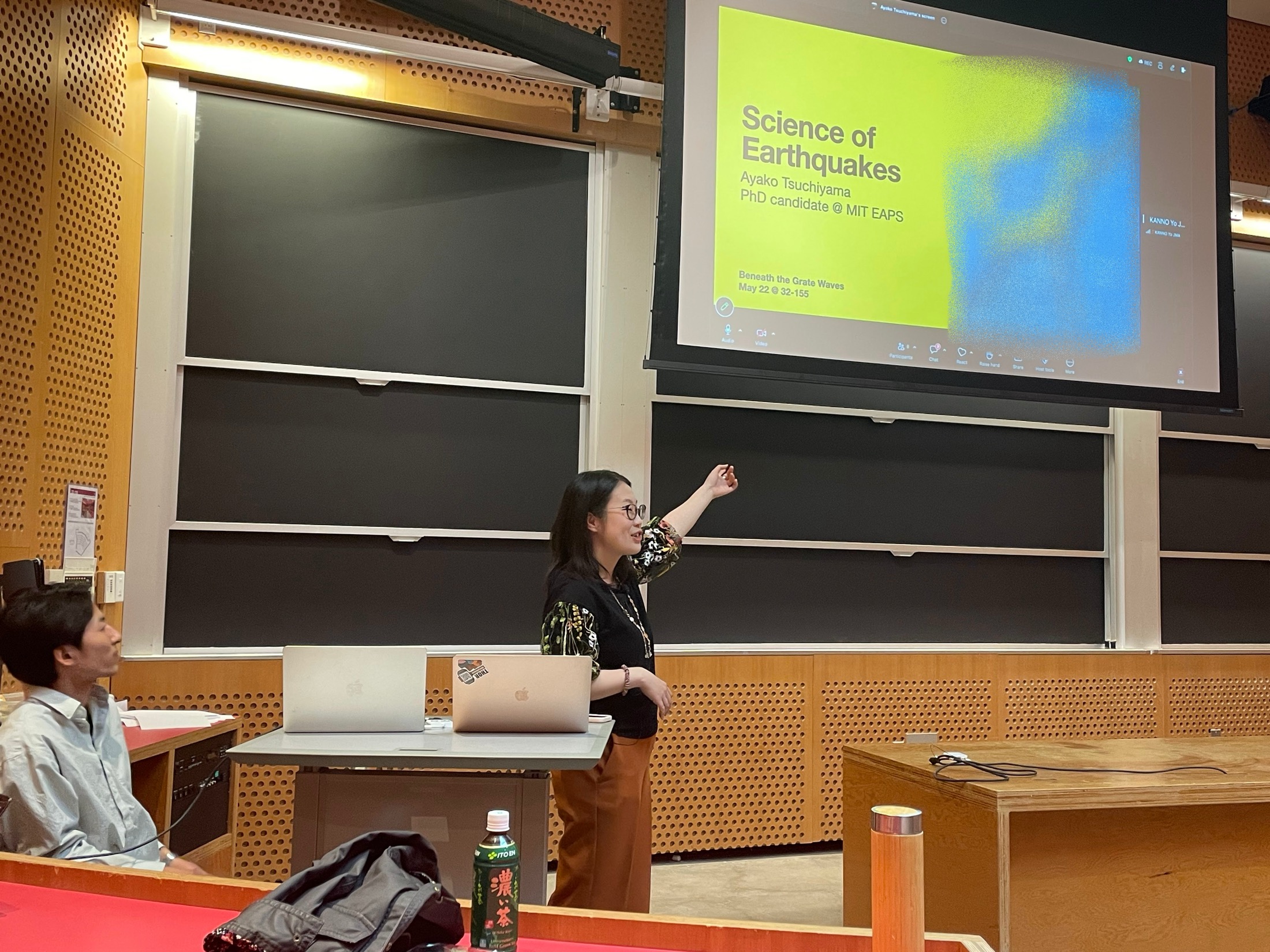 Speaker presenting at Beneath the Great Wave