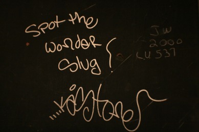 Spot the wonder slug graffiti Spot the wonder slug graffiti