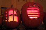 Apple and Windows pumpkins