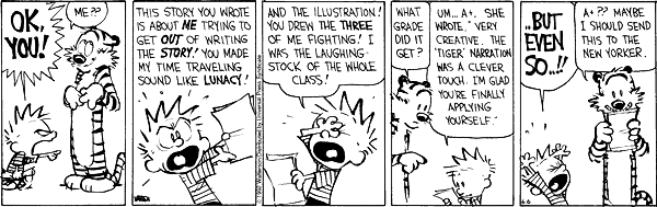 calvin and hobbes writing assignments