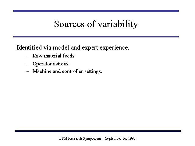 Sources of variability