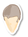 A drawing of a ice cream cone
Description automatically generated