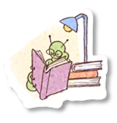 A cartoon of a worm reading a book

Description automatically generated
