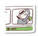 A drawing of a person in a window
Description automatically generated