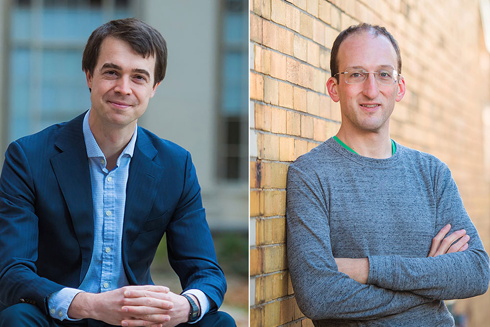 Two headshots of male faculty members side by side