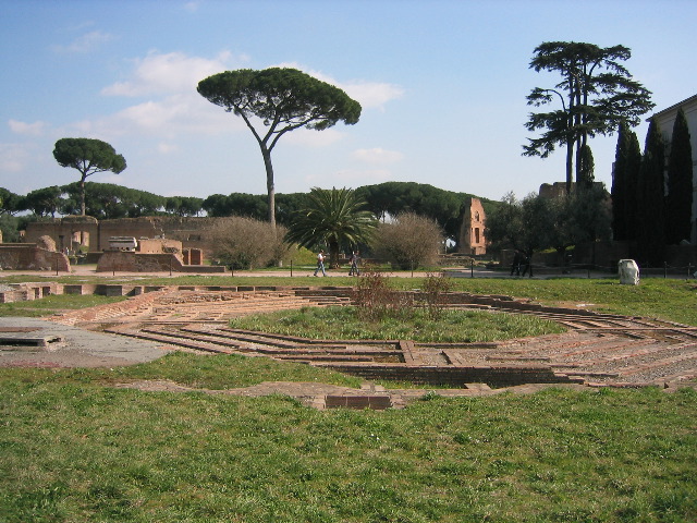 Top of Palatine Hill. Note interesting trees