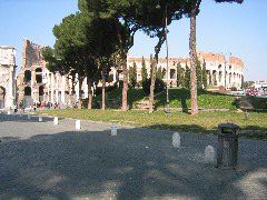 Approaching the Colosseum from Palatine Hill