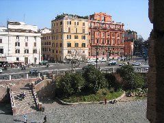 Tourist area across the street from the Colosseum