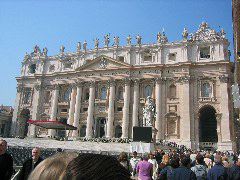 Front of St. Peter's Cathedral, Vatican City