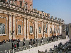 Buildings to the Left and Right of the Basilica