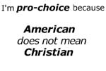 because American does not mean Christian