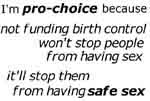 because not funding birth control won't stop people from having sex, it'll stop them from having safe sex.