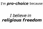 because i believe in religious freedom