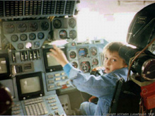 Instrument board on the Buran spacecraft