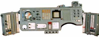 Figure 1. Main Instrument Panel and Main Control Console of the "Soyuz-7K" and Soyuz-Apollo Spaceships and the Salyut 1,5,6, 7 Space Stations