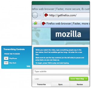 Collaborative Subtitling Mockup