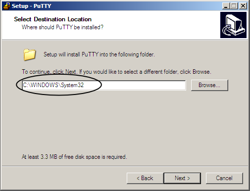 PuTTY Setup