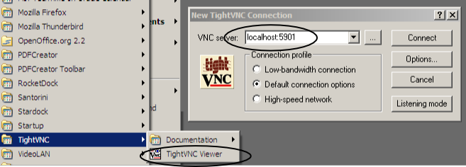 tightVNC viewer