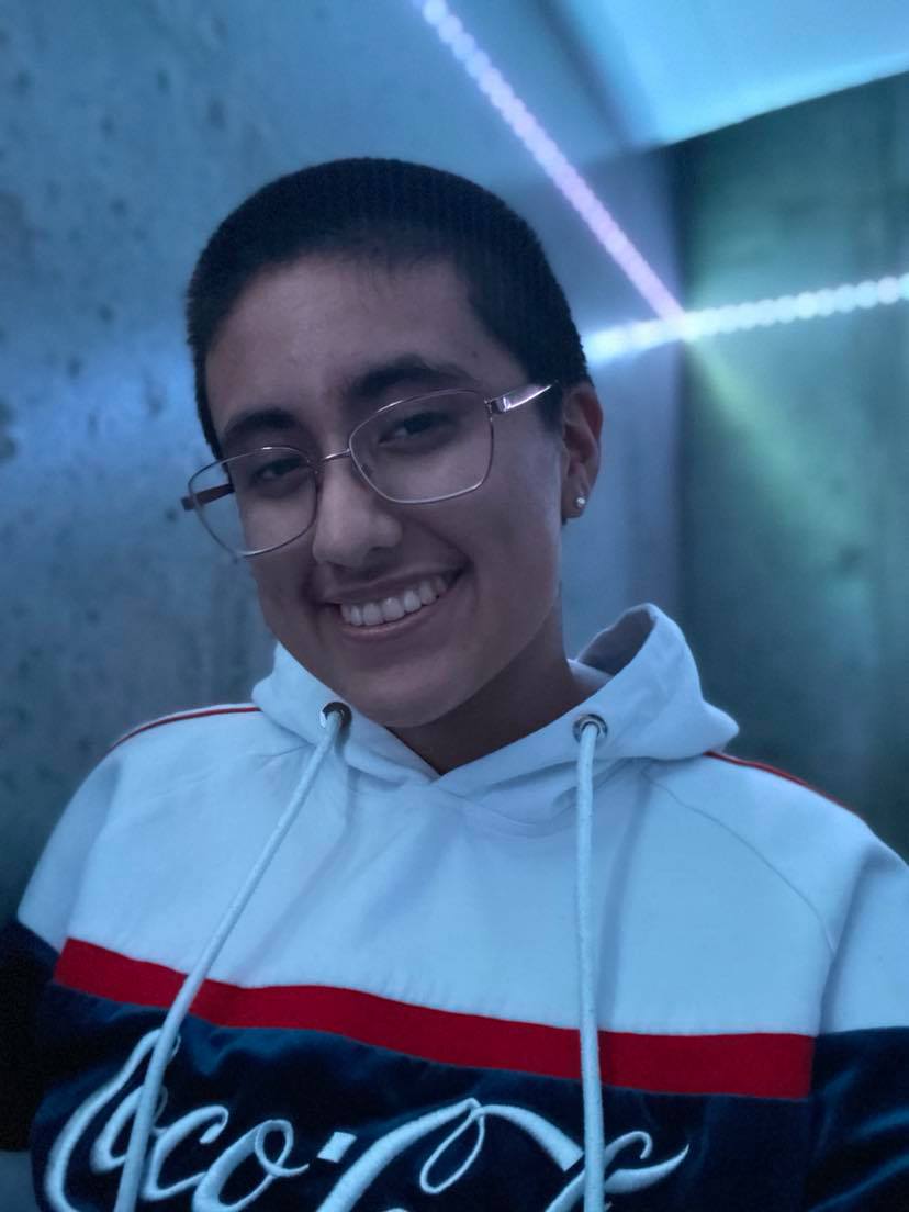 dasha castillo. when hovering over the picture, the following bio appears: 
								'dasha is in the class of 2023 at mit studying computation and cognition. 
								they’re interested in using technology to make the world a better place. 
								their favorite article of clothing is a comfy denim jacket.'