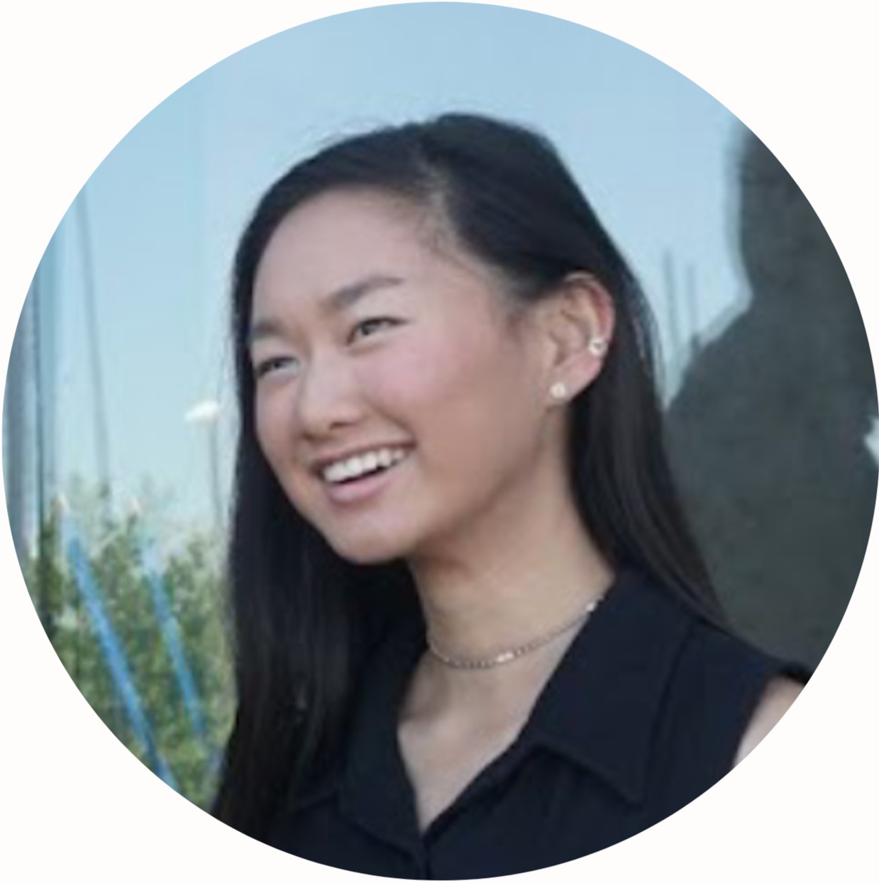 sophia chen. when hovering over the picture, the following bio appears: 
							'sophia is class of 2023 at mit double majoring in mechanical engineering and art & design. 
							she’s interested in user-centered product design and humanitarian innovation. 
							she loves wearing sweaters and funky socks!'