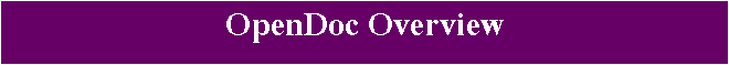 OpenDoc Overview
