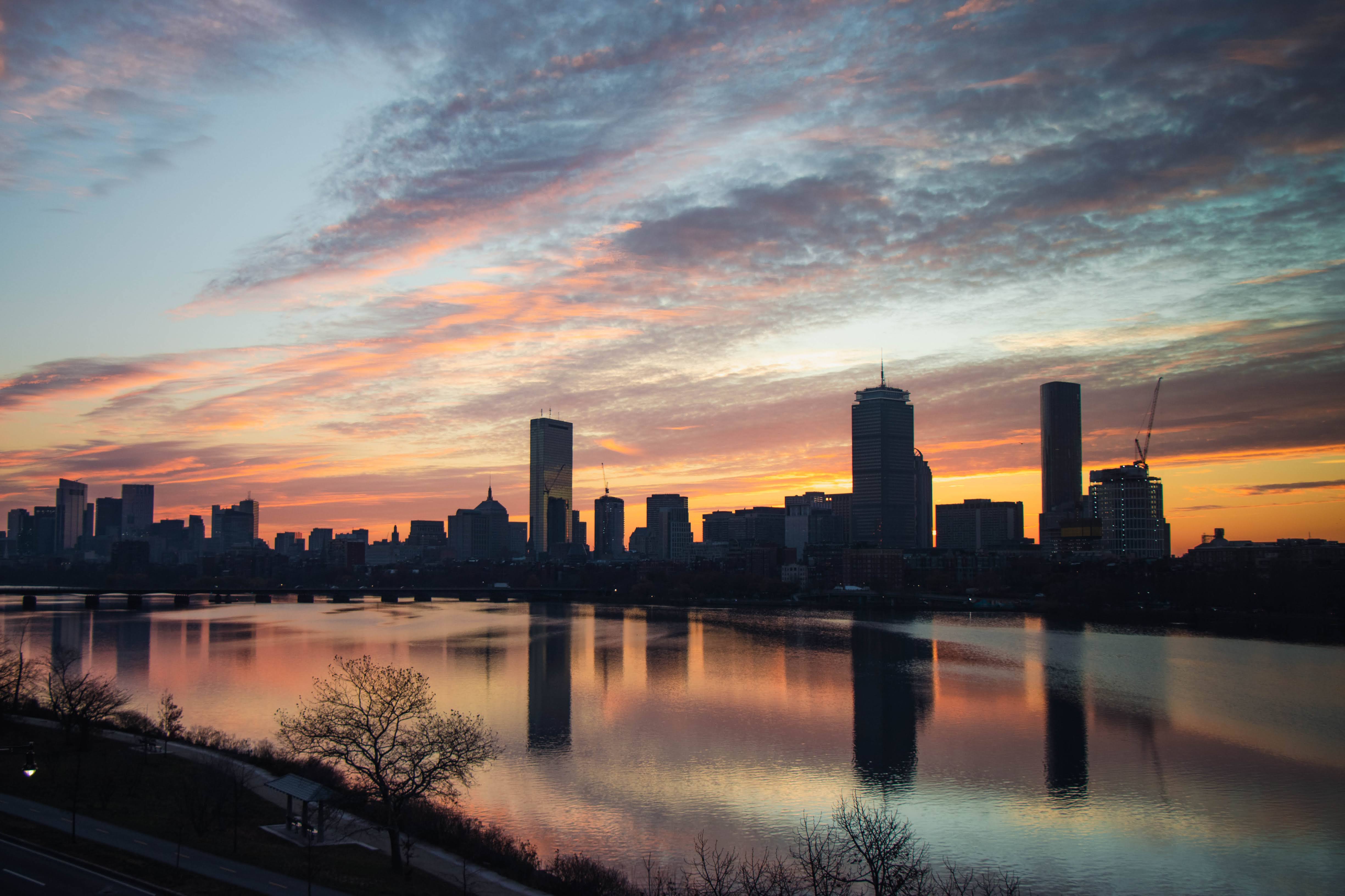 Sunrise over the charles river