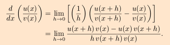 World Web Math The Quotient Rule