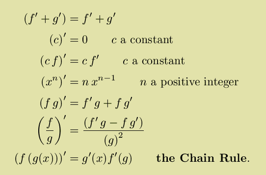 log derivative rules