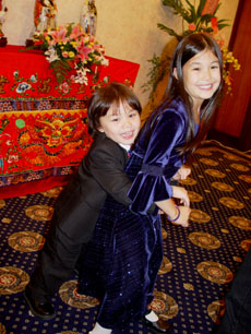 Erik and Kira at the party