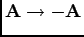 $\displaystyle {\bf A}\to - {\bf A}$