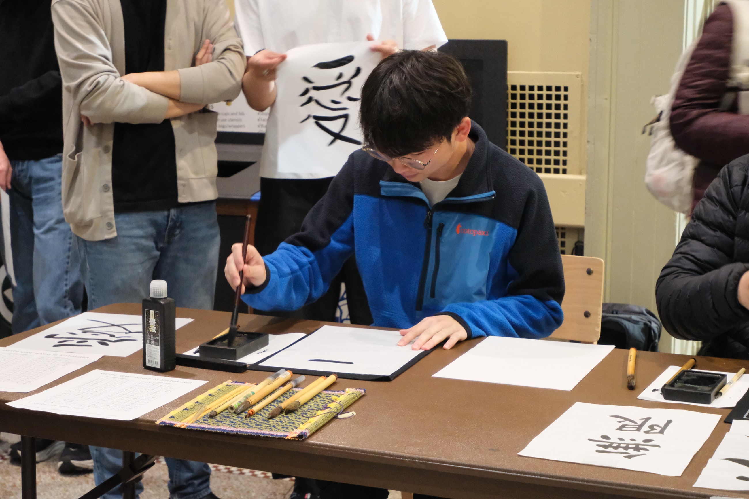 Calligraphy booth at Hanami Festival