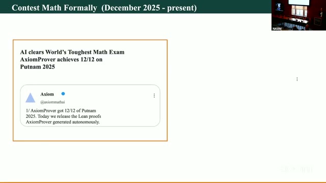AxiomProver's announced 12/12 on Putnam 2025, with Lean proofs released the same day.