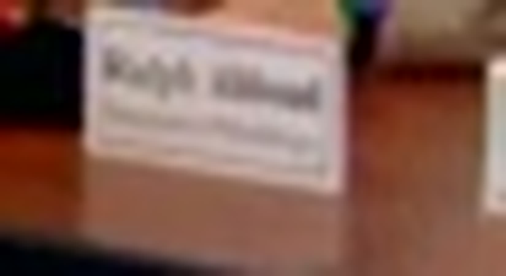 Ralph Abboud's table placard, with "Renaissance Philanthropy" beneath his name.