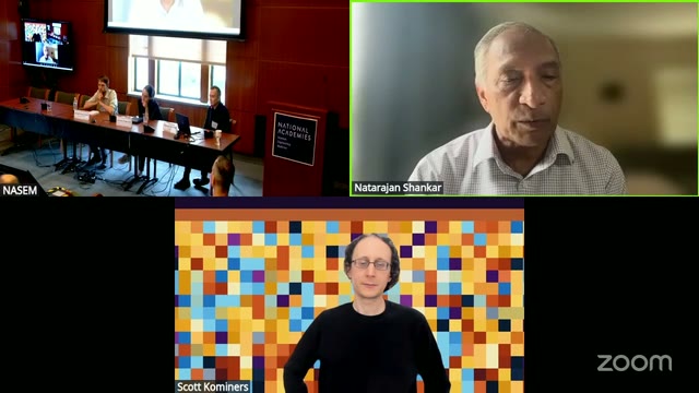 Shankar mid-answer on the video call